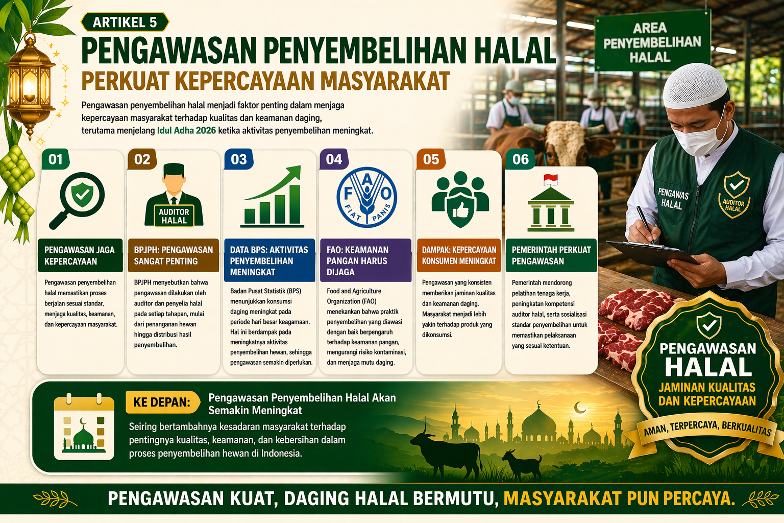 Pengawasan Penyembelihan Halal Perkuat Kepercayaan Masyarakat