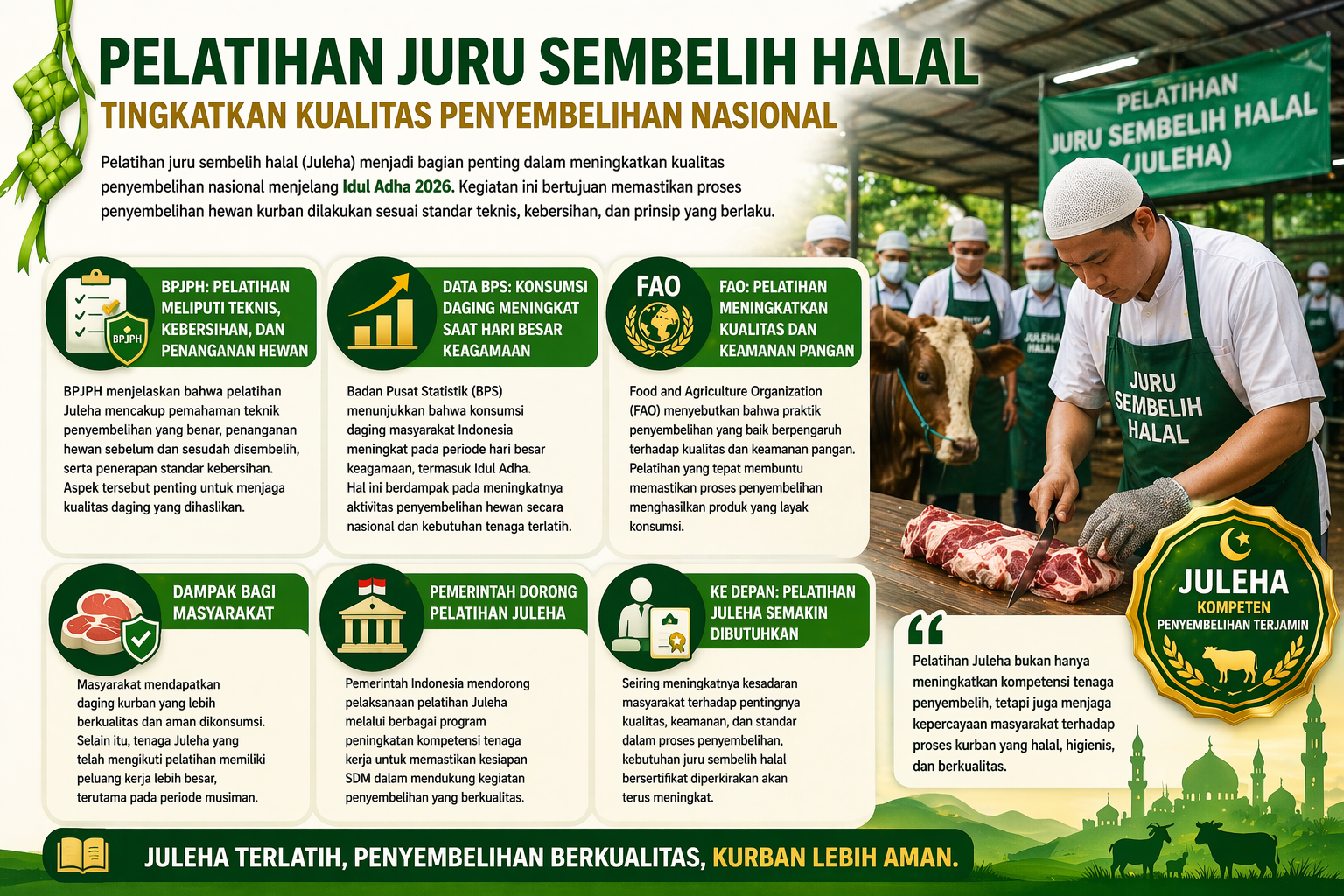 Pelatihan Juru Sembelih Halal Tingkatkan Kualitas Penyembelihan Nasional