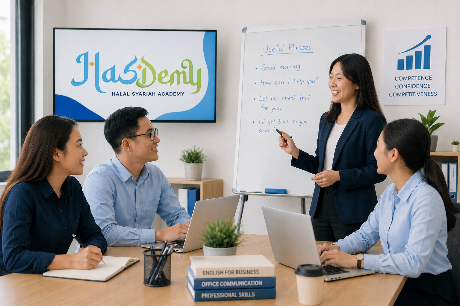Pelatihan Bahasa Inggris Tenaga Administrasi Profesional di Hasdemy Tingkatkan Daya Saing SDM Perkantoran