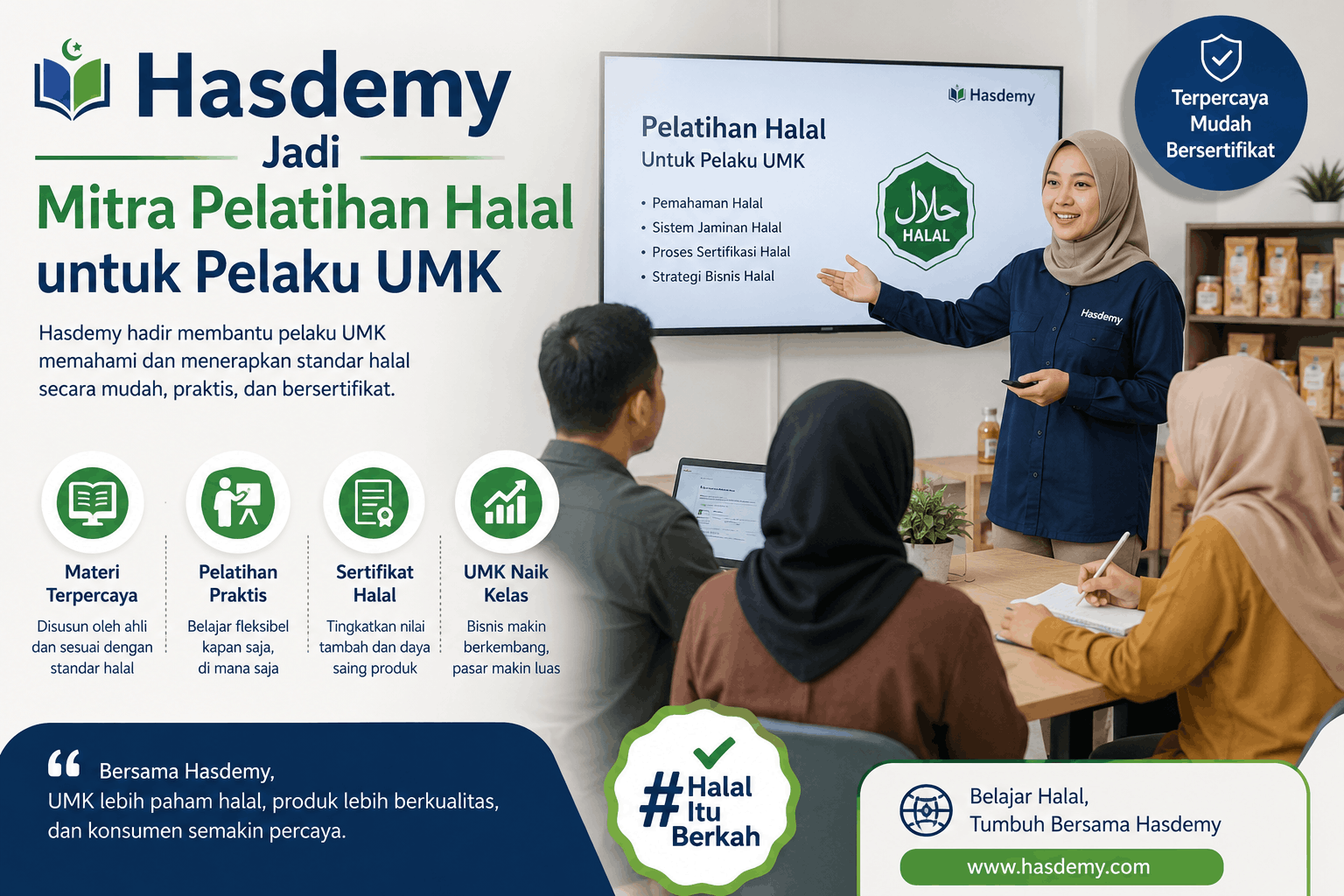 Hasdemy Jadi Mitra Pelatihan Halal untuk Pelaku UMK