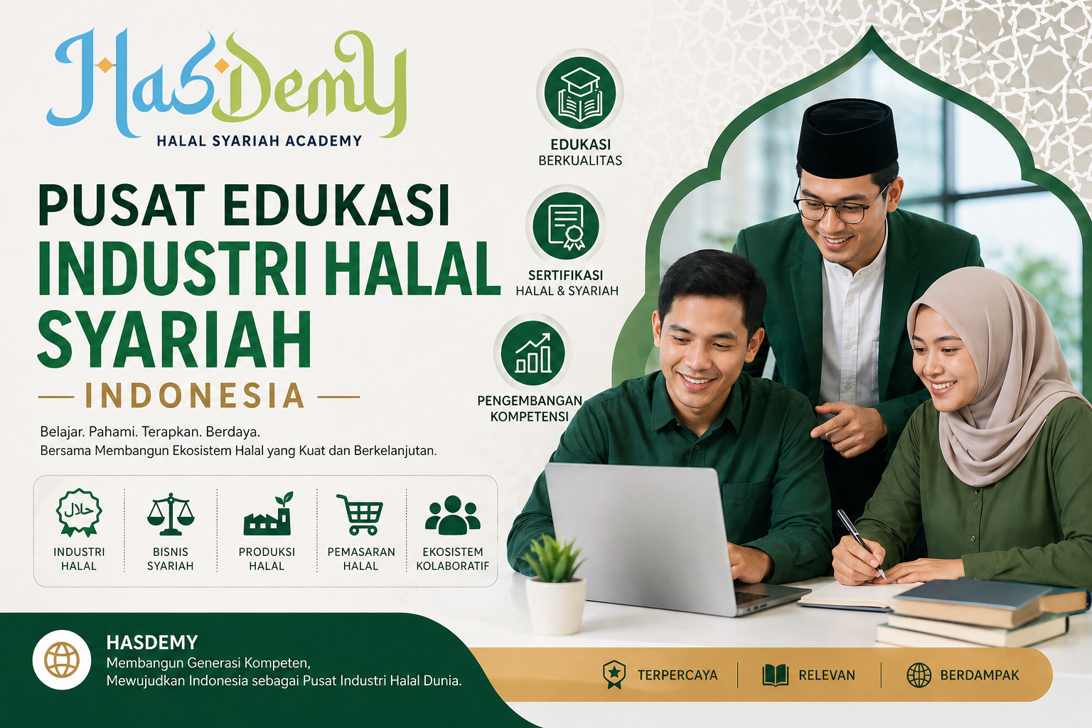Hasdemy Pusat Edukasi Industri Halal Syariah Indonesia