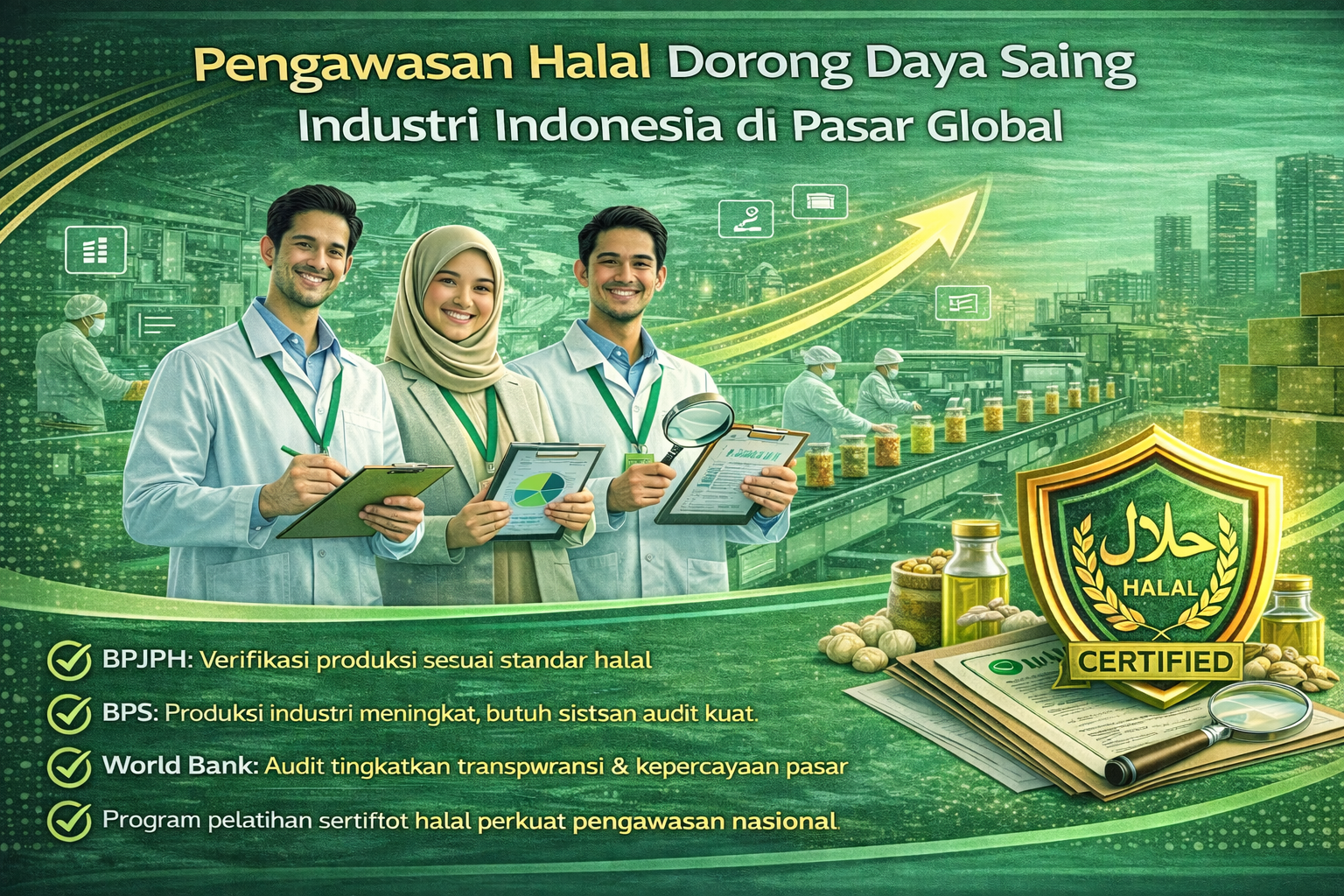 Pengawasan Halal Dorong Daya Saing Industri Indonesia di Pasar Global