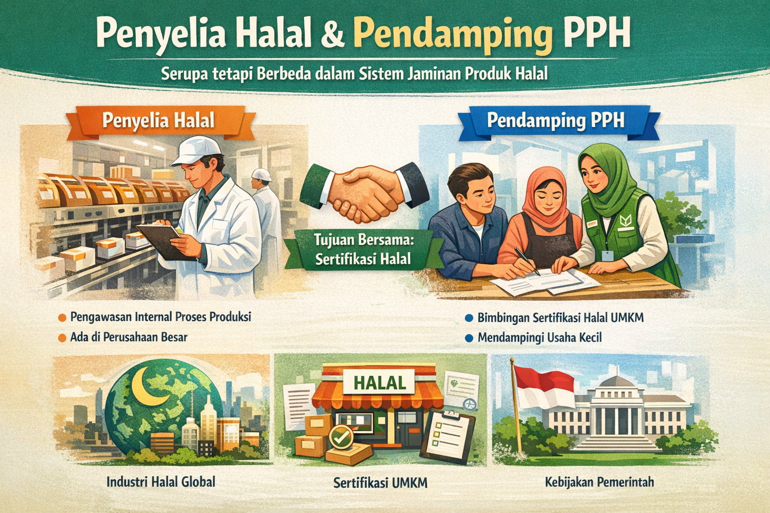 Penyelia Halal dan Pendamping PPH: Serupa tetapi Berbeda dalam Sistem Jaminan Produk Halal