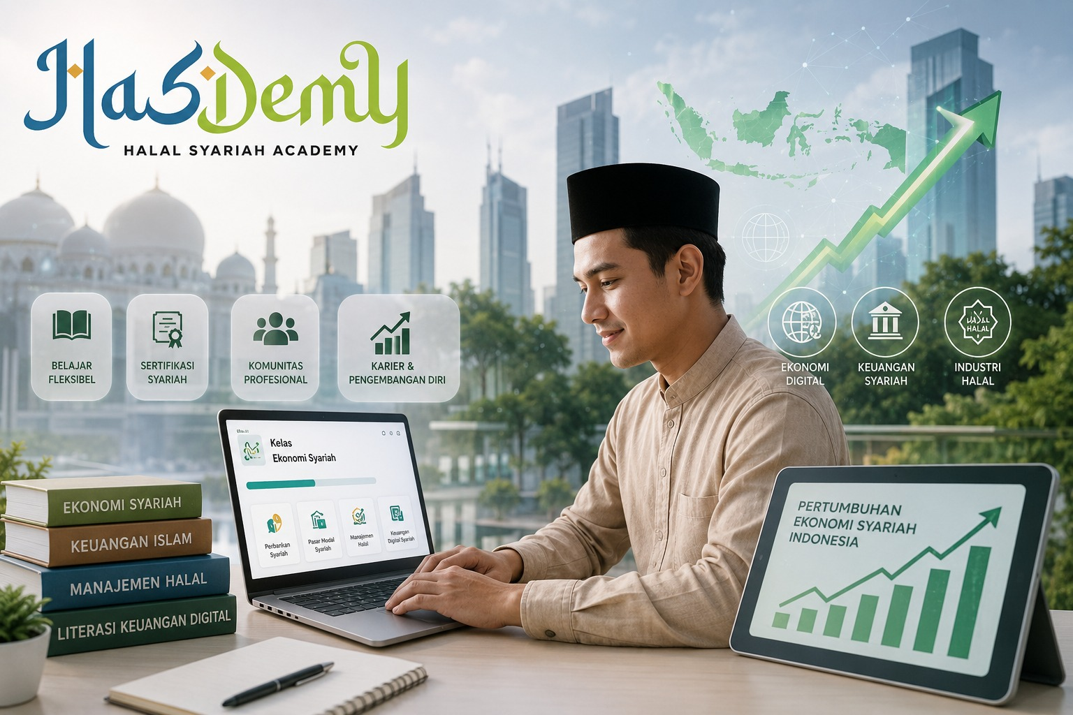 Hasdemy Jadi Solusi Pendidikan Terintegrasi Belajar Ekonomi Syariah Indonesia