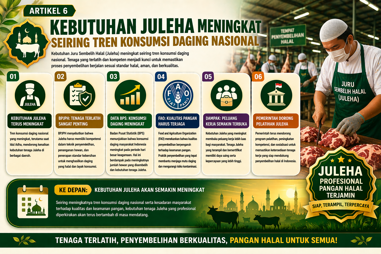 Kebutuhan Juleha Meningkat Seiring Tren Konsumsi Daging Nasional
