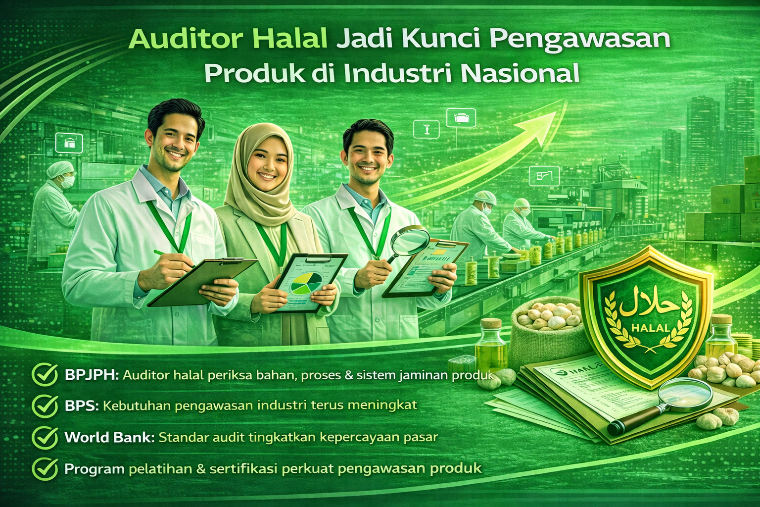 Auditor Halal Jadi Kunci Pengawasan Produk di Industri Nasional