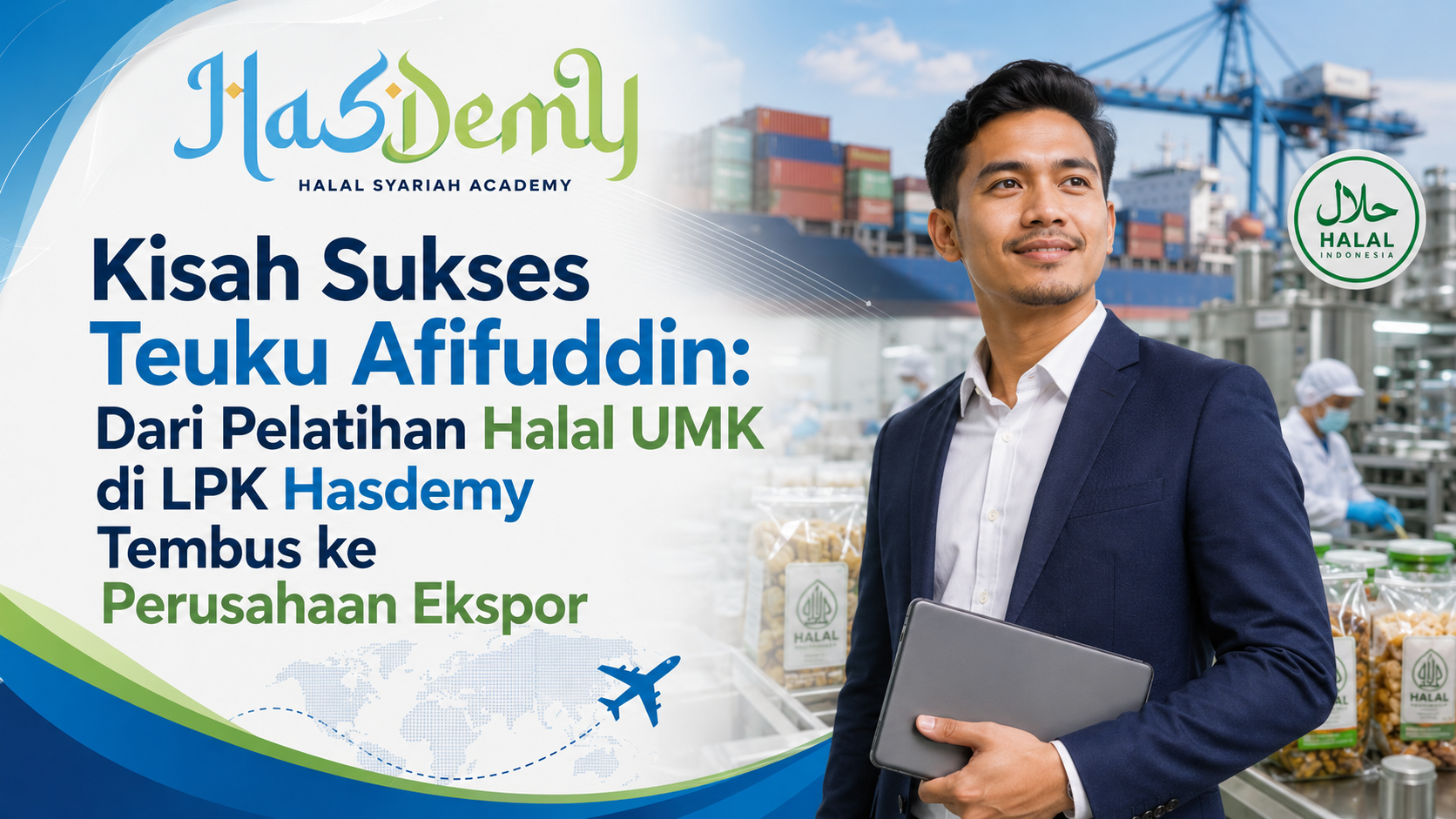 Kisah Sukses Teuku Afifuddin, Dari Pelatihan Halal UMK di LPK Hasdemy Tembus ke Perusahaan Ekspor